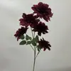 Arranjo de flores artificiais dália de 5 cabeças estilo nórdico para decoração de salão de casamento, arco de corredor, centro de mesa e arte floral