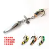 Kung Fu Fly con hélice giratoria y anzuelo spinner, modificado para la pesca con microseñuelos de río, aparejo de pesca con mosca para trucha y bagre