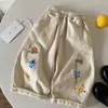 Ropa de Otoño para Niños Pantalones Casuales de Dibujos Animados 2026 Nuevo Estilo Niños y Niñas Bordado Lindo Pantalones de Pierna Recta Pantalones Largos de Algodón para Bebé
