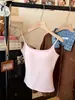 Camisola fina de tirantes finos, cálida, cepillada y con forro polar para otoño e invierno para mujer, con copas fijas en el pecho, hermoso diseño en la espalda, color liso, top interior ajustado