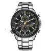 Reloj de pulsera para hombre de tres esferas y seis manecillas, popular modelo Blue Angel Seiko, superventas en AliExpress, reloj cronógrafo con funciones completas