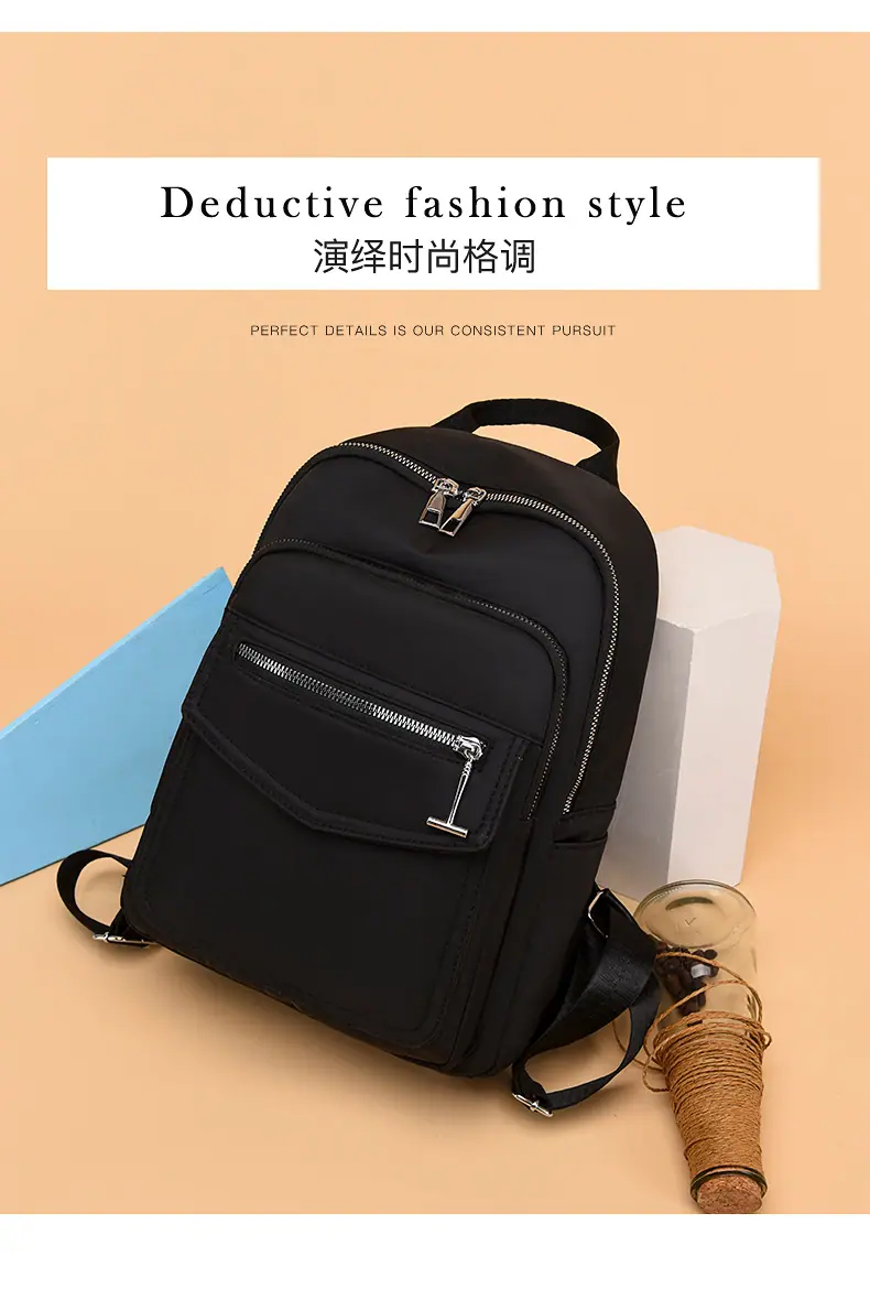 夏季新款韩版女士牛津双肩包时尚简约大容量旅行背包学生书包代发