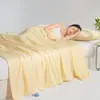 Colcha de Verão Classe A de Luxo Leve para Mães e Bebês, Colcha Monocromática para Ar Condicionado, Lavável à Máquina, Colcha de Verão com Sensação Refrescante de Seda de Gelo, Colcha Fina