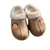 Nuevos Zapatos de Algodón con Patrón Lindo de Peluche para Pareja, Media Cubierta, para Uso en Casa y al Aire Libre, Zapatos de Invierno Impermeables, Envío Transfronterizo