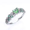 Anillo Cao Shi explosiones de deseos corazón azul océano azul zircón forma de corazón corazón de melocotón anillo para mujer venta al por mayor
