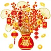 Decoración de Año Nuevo 2026 Fruta de la Prosperidad Pegatina Que Todo Vaya Bien Carácter Fu Adhesivo para Ventana Decoración de Vidrio para Ventana En Stock