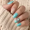 Las uñas cortas y portátiles más vendidas de Xiaohongshu: Puntas de Uñas Ojo de Gato con Lunares, Uñas Postizas Frescas y Lindas