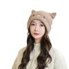 Gorro de punto Gorro de lana para mujer Otoño e invierno Gorro de confinamiento Gorro de maternidad posparto Transpirable Pequeño gorro Baotou que realza el rostro