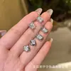 Pendientes Retro Franceses de Perla y Circonita Diseño de Nicho Pendientes con Pasador de Plata S925 Pendientes Pequeños Elegantes que Resaltan el Rostro
