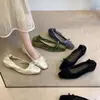 Zapatos de ballet Chuyuji estilo francés con lazo suave, punta cuadrada para mujer, nuevo modelo de otoño, zapatos de vestir planos de suela blanda estilo hada