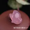 Pingente Mini Raposa de Calcedônia Brasileira Gelo Ágata Multicolor Cabeça Pequena de Raposa Acessórios de Joias de Jade DIY