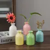 Vaso Cerâmico Colorido Pequeno Transfronteiriço Arranjo de Flores Hidropônicas Recipiente para Flores Secas Decoração de Sala de Estar Mesa de Escritório Esmalte Colorido Artesanal