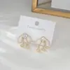 Artículo Más Vendido en Transmisión en Vivo de Xiaohongshu: Aretes de Moño con Perlas, Exquisitos y Encantadores Aretes de Estilo, Regalo para Cita