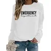 Comércio Exterior Amazon Suprimento Emergência Moletom Feminino Gola Redonda Estampado Outono e Inverno Tamanho Europeu Solto Casual Versátil