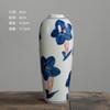 Vaso Cerâmico Azul e Branco Pintado à Mão, Mesa de Chá, Novo Estilo Chinês, Recipiente para Arranjo de Flores Artesanal de Jingdezhen, Decoração Criativa Hidropônica, Frete Grátis