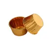 50 Capacillos de Pastel Coloridos con Borde Enrollado, Capacillos de Aluminio Recubierto Doble Cara Dorados Resistentes al Horno, Capacillos para Muffins Plateados con Borde Enrollado Resistentes a Altas Temperaturas