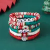 Enfeites Transfronteiriços de Natal Papai Noel Colorido Tecido de Natal Árvore de Natal Pulseira de Combinação de Argila Macia Conjunto de Natal