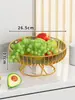 Bandeja de Frutas Luxo Acessível Mesa de Centro da Sala de Estar Caixa de Doces Cesta de Frutas Doméstica Multicamadas Aparência Elegante 2025 Porta-Petiscos Bandeja de Frutas