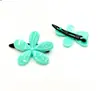 Pasador de Pelo Infantil Estilo Coreano de Flor Colorida de Cinco Pétalos, Pinza Linda y Versátil para Flequillo Lateral, Accesorio para el Cabello de Flor Fresca y Dulce
