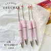 Dulce Genial BarbieGugubi Mengli Serie Rosa Negra Bolígrafo Corazón Flor Acrílico Hecho a Mano DIY Accesorios Materiales