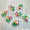 Colgante de Pintura al Óleo del Jardín de Monet Flor Mariposa Espiga de Trigo Perla de Imitación Pulsera de Cuentas DIY Collar Aleación Pendientes de Gota de Aceite