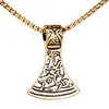 Collar Martillo de Thor estilo punk rock para hombre de acero de titanio con colgante Joyería de moneda europea y americana al por mayor