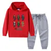 Conjunto de Dos Piezas con Sudadera con Capucha y Pantalones Largos, Ropa Infantil Transfronteriza Nueva para Primavera y Otoño, Conjunto de Algodón de Manga Larga para Bebé