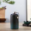 Juego de té para seis caballeros con esmaltado en horno, accesorios para juego de té de kung fu, tetera de cerámica, pinza para té de ébano, adornos artísticos para el té