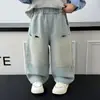 Jeans de Primavera y Otoño para Niños 2026 Nuevo Estilo Moda Infantil Pantalones Rectos para Niños Ropa de Primavera Pantalones Curvos