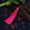 13CM Seda de Hielo Borla Nudo Chino Accesorio Colgante para Coche Material Hecho a Mano DIY Borla de Abanico Hilo Dorado Bicolor Borla Colgante Pequeña