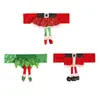 Capa de Cadeira de Natal Nova Capa de Cadeira com Cinto de Papai Noel Capa de Cadeira de Elfo de Natal Capa de Cadeira de Saia de Menina