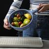 Colador de mano para lavar frutas y verduras de cocina, colador de drenaje de grado alimenticio, cesto de drenaje, limpieza para escaldar con asa, cesto para lavar