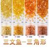 Lentejuelas pequeñas ultrafinas de PVC triangulares de 3 mm para decoración de uñas, cuentas mixtas multicolor, proceso de gel de aceite para fototerapia, A4-398
