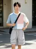 Pantalones Casuales Rectos de Gamuza con Bolsillo Tridimensional de Estilo Desestructurado para Hombre, Nuevos Shorts Deportivos Rectos Holgados de Verano para Mujer