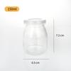 Botella de Pudín de Vidrio Transparente para Cabello Liso de Fabricante Diámetro Grande Rayas Verticales Copa para Mousse Botella para Gelatina Horneado Doble Piel Leche Botella Vacía
