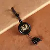 Pendente de carro em formato de cabaça para homens dropshipping, ornamento artesanal de madeira de sândalo vermelho, chaveiro popular de sândalo verde natural para mulheres