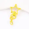 Popular Estrella de Cinco Puntas Pintada de Colores con Cierre de Langosta Colgante Adorno de Estrella Materiales para Manualidades Llavero