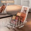 Divisor de Paleta de Sombras Multicolores Estante de Almacenamiento Soporte de Escritorio para Tocador con Superficie Inclinada para Fácil Acceso Organizador de Maquillaje Transparente