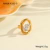 Anillo de Zirconia de Moda Estilo Ins Transfronterizo Otoño e Invierno Nuevo Exquisito Lujo Accesible Acero Inoxidable de Gama Alta Joyería de Mano Venta Directa