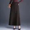 Saia evasê elegante e da moda para mulheres, novo modelo outono e inverno 2026, cintura alta, modeladora, barra ampla, com caimento, saia longa versátil para mulheres