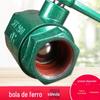 Válvula de esfera de ferro fundido de tinta verde válvula de esfera de ferro de encanamento 50 válvula de esfera rosqueada 25 válvula de esfera de ferro fundido manual