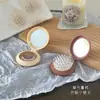 Peine Lindo Pequeño, Mini Peine de Cojín de Aire Portátil para Niños y Niñas, Peine Plegable de Bolsa de Aire, Peine Masajeador, Espejo Integrado
