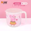 Vajilla de Melamina Grado Alimenticio Peppa Pig Cinco y Rosa, Tazón Infantil con Compartimentos y Vaso de Agua de Dibujos Animados con Licencia Oficial