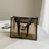 Bolsa de Maquillaje Portátil de Gran Capacidad, Transparente, Bolsa de Almacenamiento Simple y Elegante, Conveniente para Viajar, Neceser Transparente de PVC