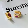 Novos brincos de moda em forma de U dourados brilhantes simples com incrustação de diamantes para mulheres Coreia do Sul leve luxo alta qualidade brincos atacado