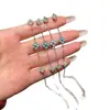 Pulsera de Plata S925 con Incrustaciones de Jade Azul Natural de Agua, Diseño de Trébol de Cuatro Hojas, Lujo Ligero, Venta al por Mayor del Fabricante Xiaohongshu