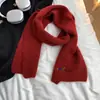 Bufanda de lana estilo coreano para mujer, nuevo modelo invierno 2025, versátil, compacta, color liso, calentador de cuello estilo ins, vibra de estudiante