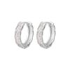 SHIAI fivela de orelha de prata esterlina com sarja de diamante completo estilo temperamento simples e requintado nicho versátil ins estilo brincos de moda