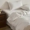 Juego de cuatro piezas de algodón puro lavado vintage 100% algodón sábana bajera funda nórdica sábana encimera juego de ropa de cama de tres piezas para estudiantes 1.8