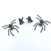 Moda Nuevos Pendientes de Aro Coreanos Estilo Harajuku Animales Tridimensionales Araña Negra Conejo Perforación Frontal y Trasera Pendientes Elegantes Personalizados